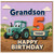 5th Birthday Card for Grandson, Happy Birthday Tractor Card
