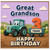 Great Grandson 3rd Birthday Card, Cute Tractor Happy Birthday Card
