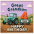 Great Grandson 4th Birthday Card - Happy Birthday Tractor Design