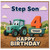 4th Birthday Card for Step Son, Happy Birthday Tractor Birthday Card