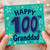 Granddad 100th Birthday Card, Happy 100th Granddad Card