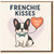 Frenchie Kisses French Bulldog Love Card - 'I Woof You' Heart Balloon - Cute Dog Pun Anniversary or Valentine’s Card for Partner