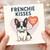 Frenchie Kisses French Bulldog Love Card - 'I Woof You' Heart Balloon - Cute Dog Pun Anniversary or Valentine’s Card for Partner