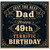 Dad 49th Birthday Card, Just the Best Dad Happy 49th Birthday Card