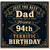 Dad 94th Birthday Card, Just the Best Dad Happy 94th Birthday Card