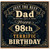98th Birthday Card for Dad, Just The Best Dad Wishing You a Very Happy Birthday