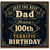 100th Birthday Card for Dad