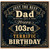 Dad 103rd Birthday Card, Just the Best Dad Happy Birthday Card