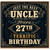27th Birthday Card for Uncle, Just the Best Uncle Happy 27th Birthday Card