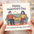 Funny Valentine's Day Card for Partner - Dog Lovers Couple Illustration - Love Is Agreeing the Dog Comes First - Cute Humour Romantic Card for Boyfriend, Girlfriend, Husband or Wife