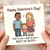 Valentine's Day Card for Partner - Cute Family Illustration - Half of Me + Half of You = Best of Both - Sweet Family Love Card