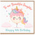 4th Birthday Card for Daughter, Cute Unicorn Balloon Happy 4th Birthday Card