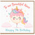 Niece 7th Birthday Card, Cute Unicorn Balloon Birthday Card