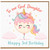 God Daughter 3rd Birthday Card, Cute Unicorn Balloon Birthday Card