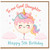 God Daughter 5th Birthday Card, Cute Unicorn Balloon Birthday Card