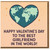 Valentine's Day Card for Girlfriend - Best Girlfriend in the World - Heart World Map Globe Design - Romantic Love Card