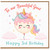Great Niece 3rd Birthday Card, Cute Unicorn Birthday Card for a Beautiful Great Girl