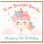 5th Birthday Card for Great Niece, Cute Unicorn Balloon Birthday Card