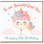 6th Birthday Card for Great Niece, Beautiful Great Niece Unicorn Birthday Card