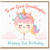 Great Granddaughter 2nd Birthday Card, Cute Unicorn Balloon Happy 2nd Birthday Card