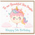 Step Daughter 5th Birthday Card, Cute Unicorn Birthday Card