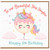 Step Daughter 6th Birthday Card, Cute Unicorn Birthday Card