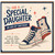 8th Birthday Daughter Card with decorative stars and a large illustrated pair of high-top sneakers in navy
