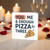 You, Me & Enough Pizza for Three Funny Love Card - Romantic Anniversary or Valentine’s Day Card for Partner, Boyfriend or Girlfriend - Pizza Slice Design - Blank Inside