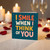 I Smile When I Think of You Card - Cute Thinking of You or Anniversary Card for Loved One - Colourful Typographic Design - Blank Inside