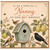 Nanny 80th Birthday Card, Vintage Birdhouse and Floral Design