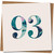 93rd Birthday Card - Age 93 Marble Design, Elegant Square Greeting, 145mm x 145mm, Includes Kraft Envelope