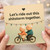 Rude Anniversary Card for Partner - Let’s Ride Out This Shitstorm Together - Funny Love Card with Cute Couple on Tandem Bike - For Boyfriend, Girlfriend, Husband or Wife