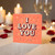 I Love You Card - Bold Retro Typography Love/Anniversary Greeting Card, Confetti Design, Romantic for Partner, Husband, Wife, Boyfriend or Girlfriend