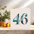 46th Birthday Card - Marble Number Design, Elegant Square Greeting Card, 145mm x 145mm, Includes Kraft Envelope