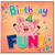Birthday Card for Kids, Fun Pig Party Card