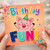 Birthday Card for Kids, Fun Pig Party Card