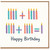 Happy Birthday Card, Colourful Candle Design