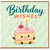 Birthday Wishes Card, Cute Cake Birthday Card