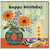 Happy Birthday Card, Floral Vintage Style Birthday Greeting Card