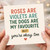 Funny Dog Lovers Card - Roses Are... The Dogs Are My Favourite But You're Okay Too - Love/Anniversary Card for Partner, Boyfriend or Girlfriend - Pet Humour