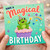 Magical Birthday Card with Frog and Cupcake Design