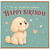 Happy Birthday Card for Favourite Hooman, Cute Dog Birthday Card