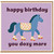 Birthday Card, Funny Horse Roller Skate Design, Happy Birthday You Dozy Mare