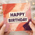 Birthday Card, Happy Birthday Abstract Painted Design