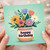 Happy Birthday Card, Floral Vase Birthday Card