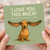 I Love You This Much Dachshund Card - Cute Sausage Dog Love/Anniversary Card for Partner or Valentine’s Day - Funny Romantic Dog Greeting