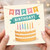Happy Birthday Card, Cake and Bunting Birthday Greeting Card