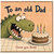 Dad Birthday Card, Funny Dinosaur Card for Dad
