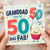 Granddad 60th Birthday Card, for Grandad - You're 50 and Fab Cute Cupcake Design