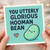 You Utterly Glorious Hooman Bean Card - Cute Pun Love/Anniversary Greeting Card for Partner or Friend - Blank Inside with Envelope